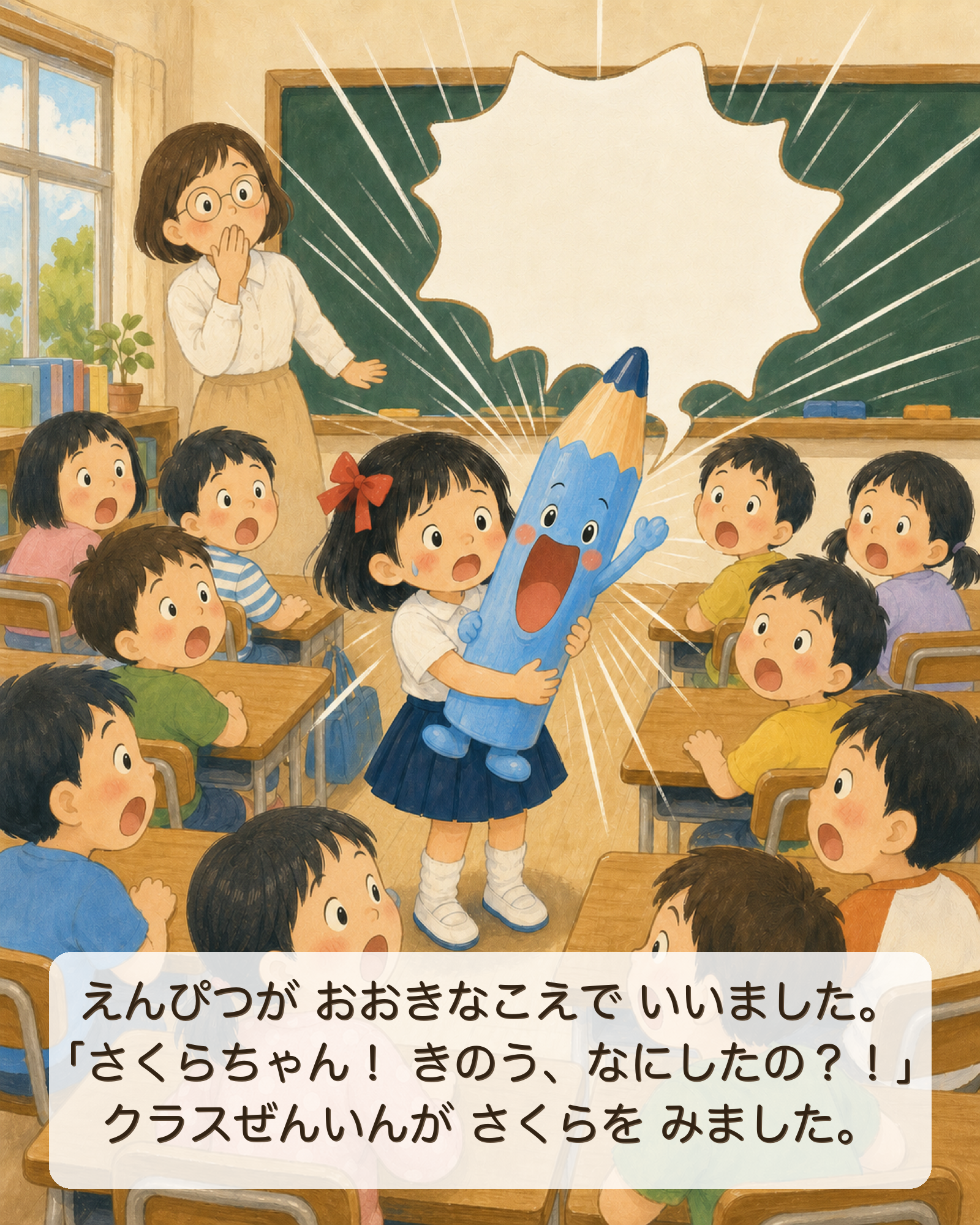 しゃべりすぎるえんぴつ 4ページ目