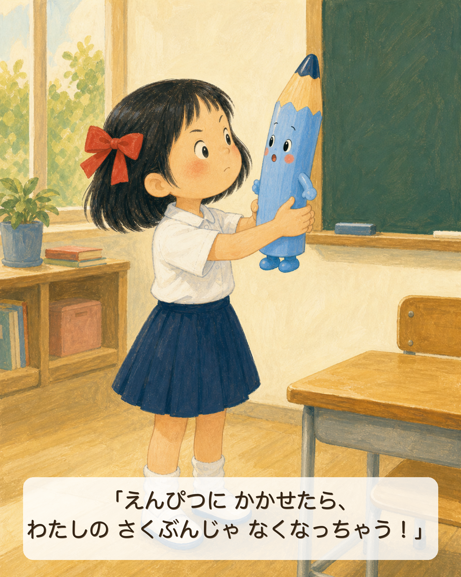 しゃべりすぎるえんぴつ 6ページ目